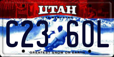UT license plate C236OL