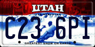 UT license plate C236PI