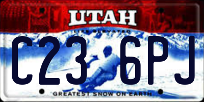 UT license plate C236PJ