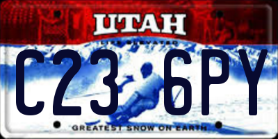 UT license plate C236PY