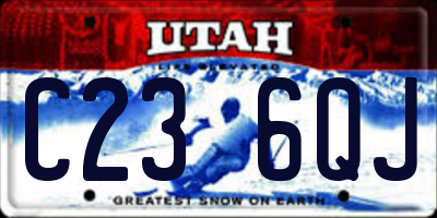 UT license plate C236QJ