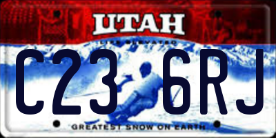 UT license plate C236RJ