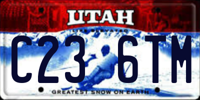 UT license plate C236TM