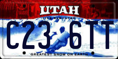 UT license plate C236TT