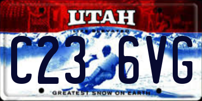 UT license plate C236VG