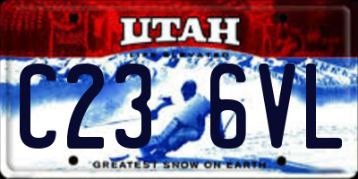 UT license plate C236VL