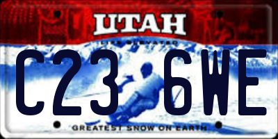 UT license plate C236WE