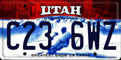 UT license plate C236WZ