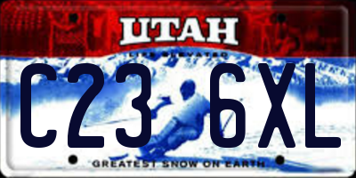 UT license plate C236XL
