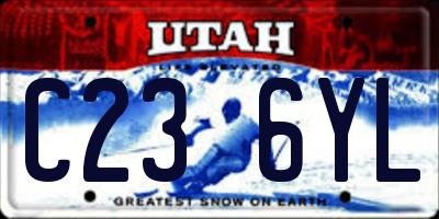UT license plate C236YL