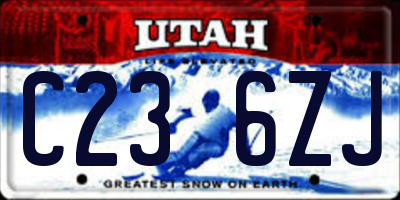 UT license plate C236ZJ