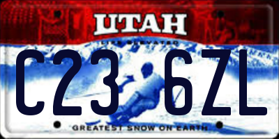 UT license plate C236ZL