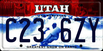 UT license plate C236ZY