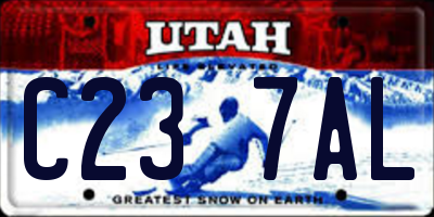 UT license plate C237AL