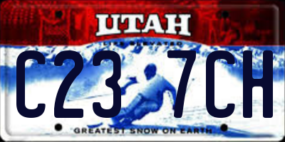 UT license plate C237CH