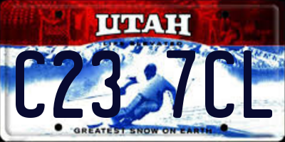 UT license plate C237CL