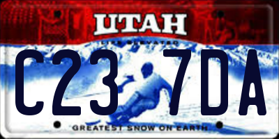 UT license plate C237DA