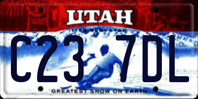 UT license plate C237DL