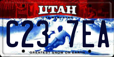 UT license plate C237EA