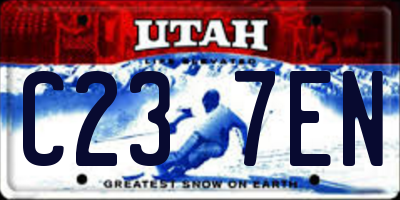 UT license plate C237EN