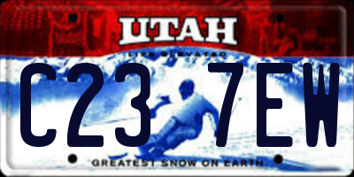 UT license plate C237EW