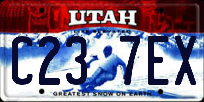 UT license plate C237EX