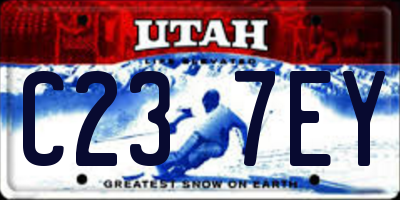 UT license plate C237EY