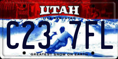 UT license plate C237FL