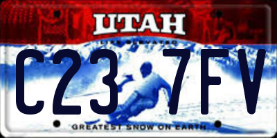 UT license plate C237FV