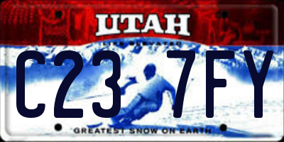 UT license plate C237FY