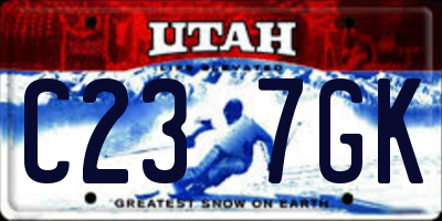 UT license plate C237GK
