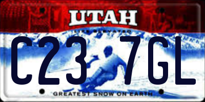 UT license plate C237GL
