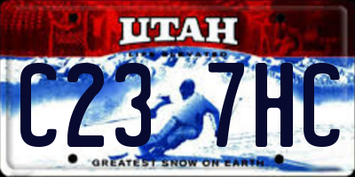 UT license plate C237HC
