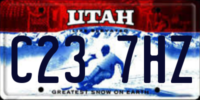 UT license plate C237HZ