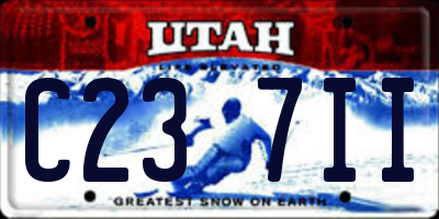 UT license plate C237II