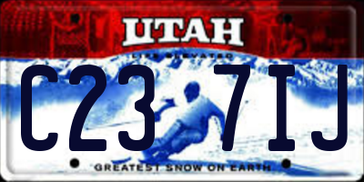 UT license plate C237IJ