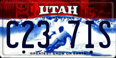 UT license plate C237IS