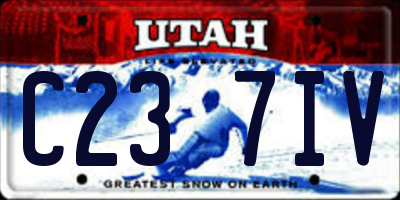 UT license plate C237IV
