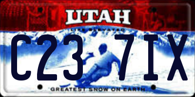 UT license plate C237IX