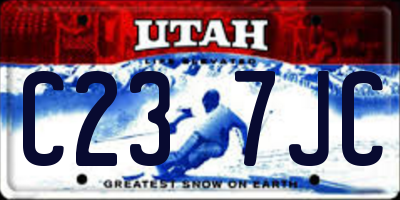 UT license plate C237JC
