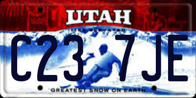 UT license plate C237JE