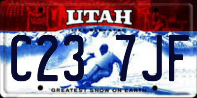 UT license plate C237JF