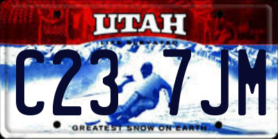 UT license plate C237JM