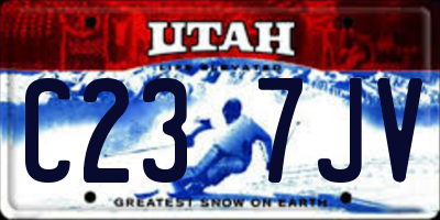 UT license plate C237JV