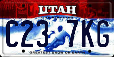 UT license plate C237KG