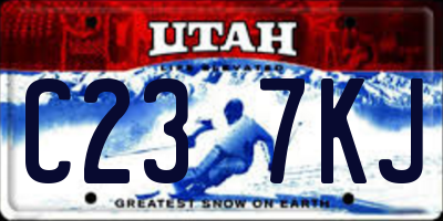 UT license plate C237KJ
