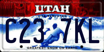 UT license plate C237KL