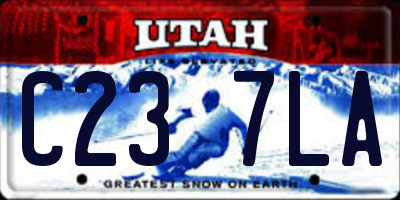 UT license plate C237LA