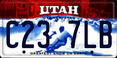 UT license plate C237LB