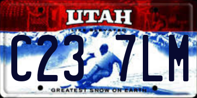 UT license plate C237LM